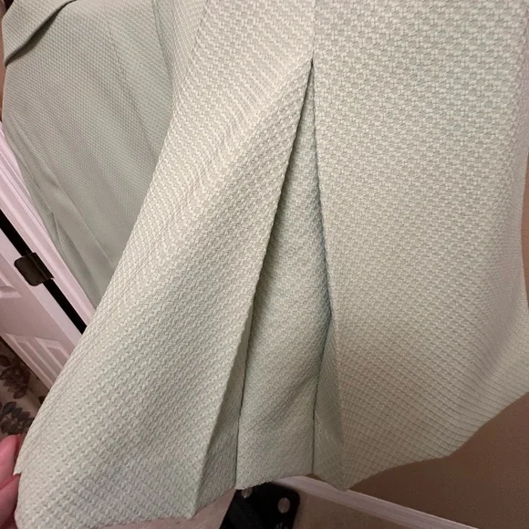 UNIQUE Blacker by Stanley Blacker Light Sage Skirt Suit Set - Picture 11 of 15